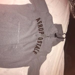 Aéropostale grey quarter zip hoodie